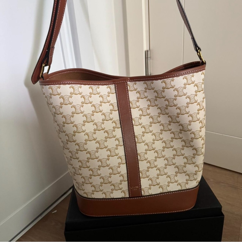 Celine Triomphe Bucket Shoulder Bag